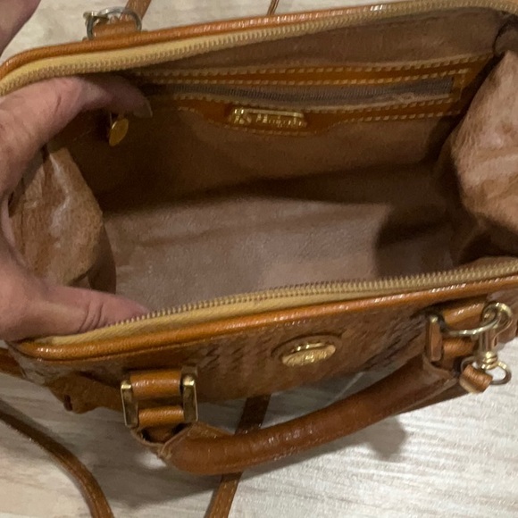 ❌Sold❌Vintage Fendi Brown Woven Leather Small Crossbody Bag - Picture 12 of 16